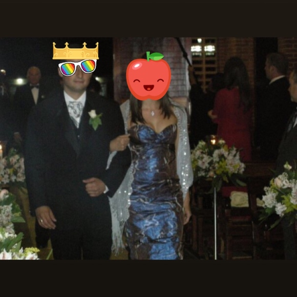 Nicole Miller Techno metal strapless dress - Picture 2 of 7